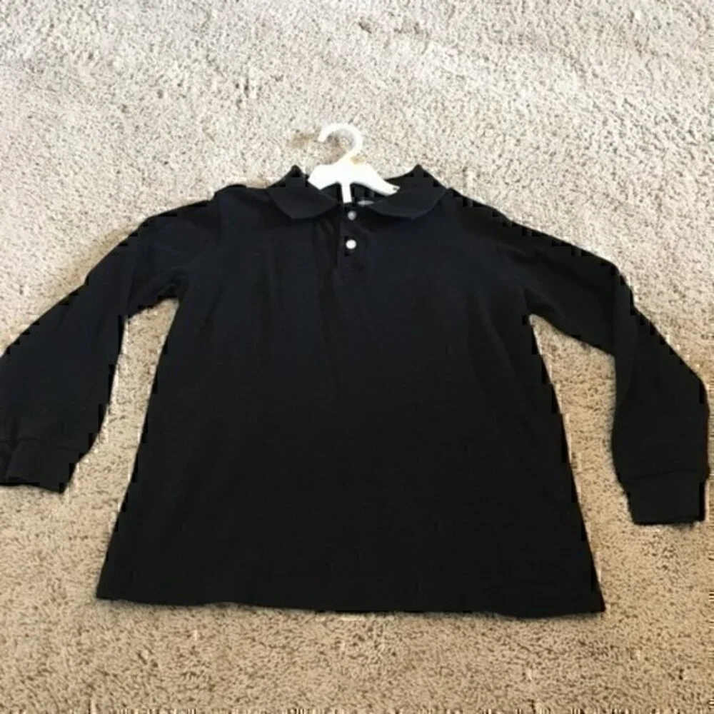Boys size medium 8 Old Navy black polo